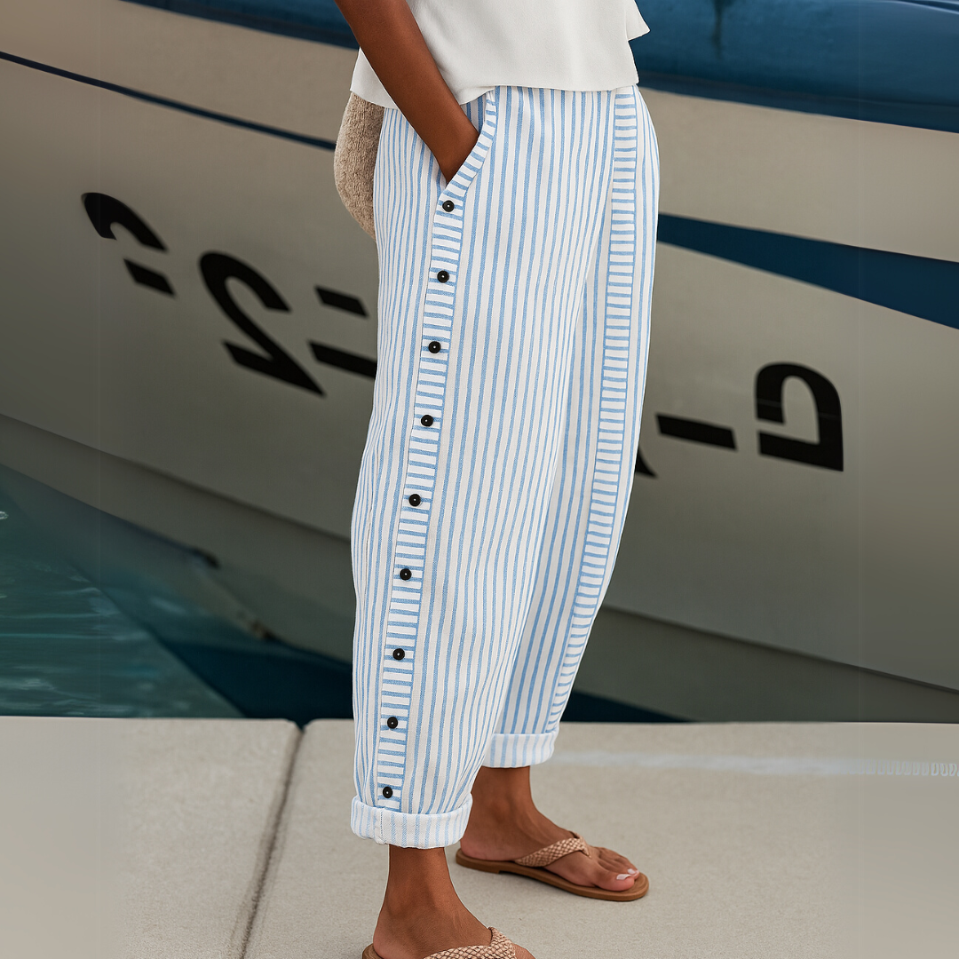 Claire™ | Relaxed Striped Casual Pants