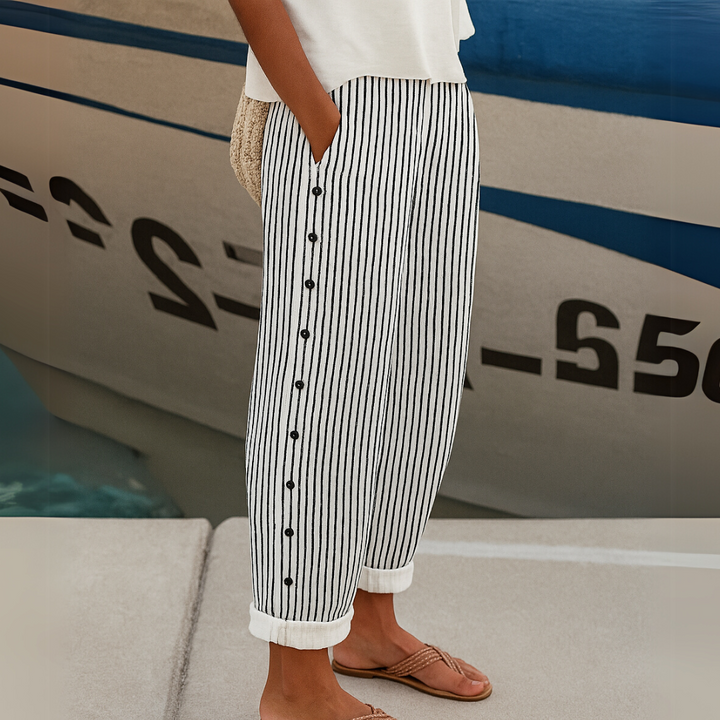 Claire™ | Relaxed Striped Casual Pants