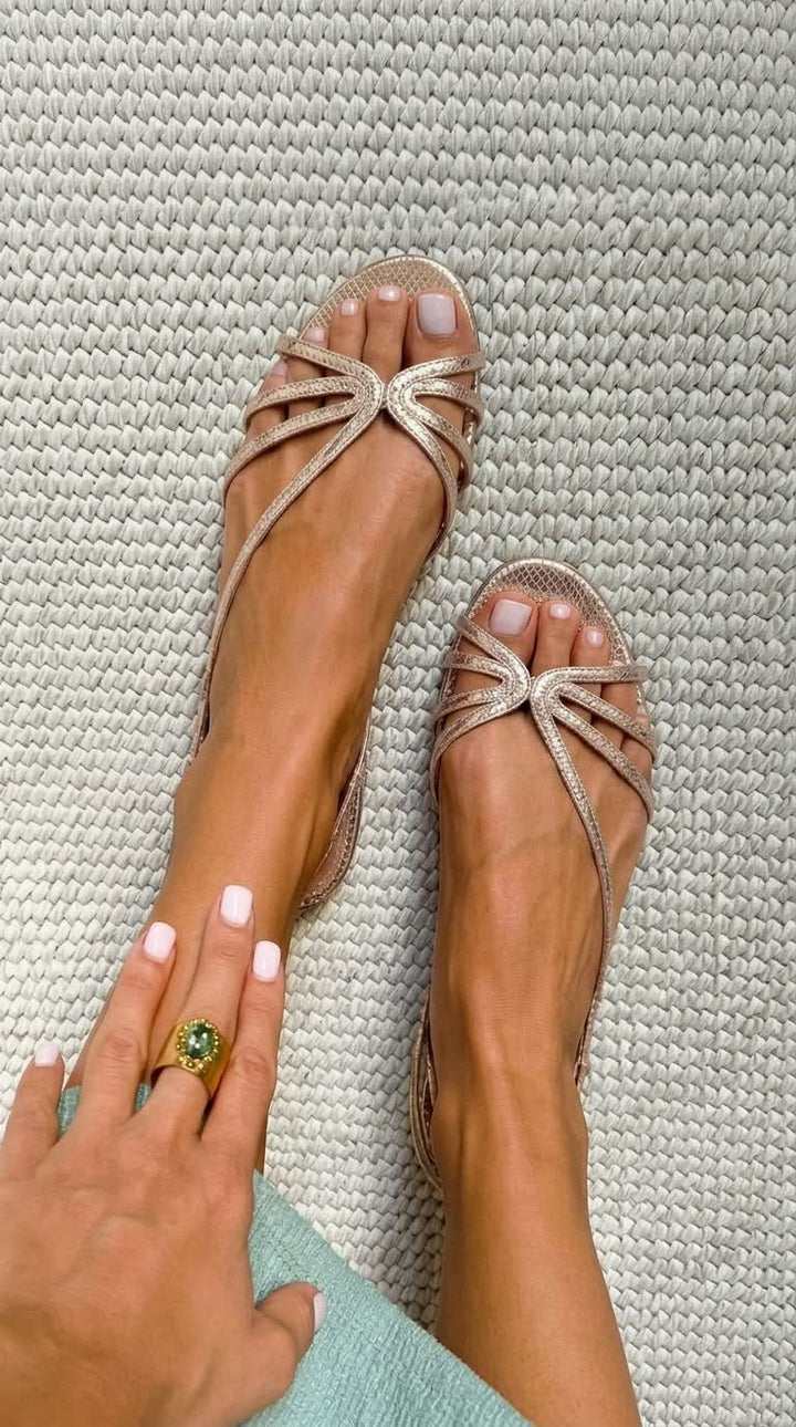 Serafina | Summer Essence Gold Sandals