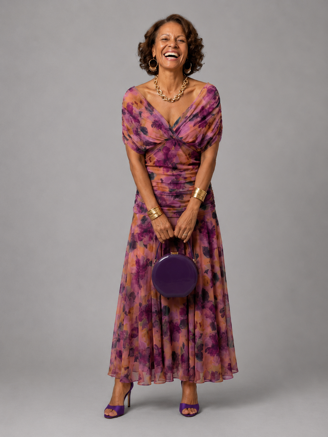 Calen | Off Shoulder Flow Midi Dresses