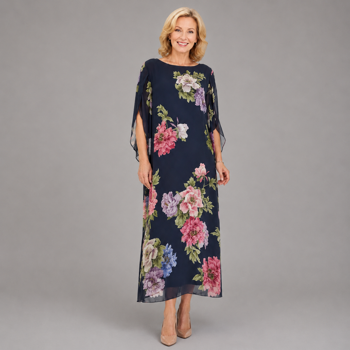 Elowen™ | Midnight Bloom Maxi Dress