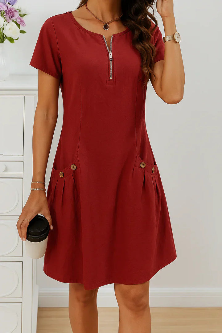 Mariella | Summer Dress With An Elegant ZIP, Practical Pockets And Everyday Comfort