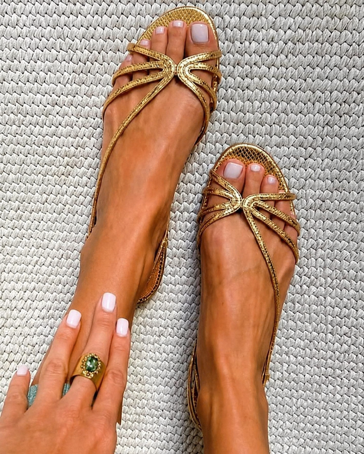 Serafina | Summer Essence Gold Sandals