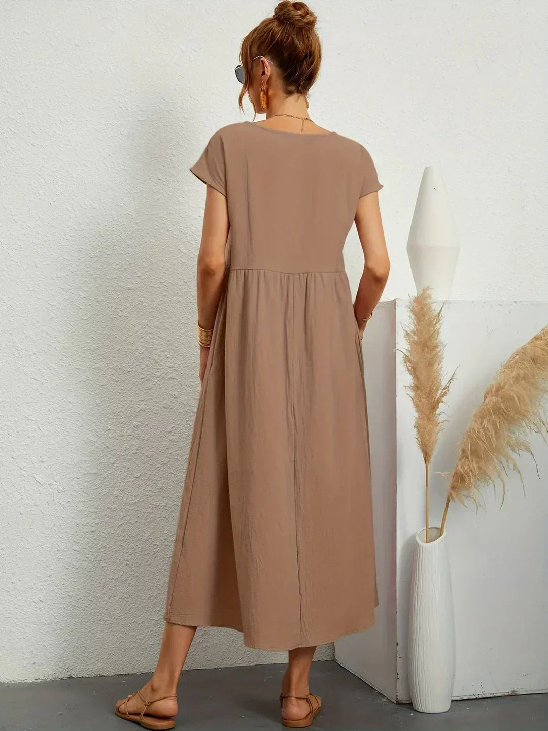 Heike | Flowing Midi Dress With Timeless Elegance