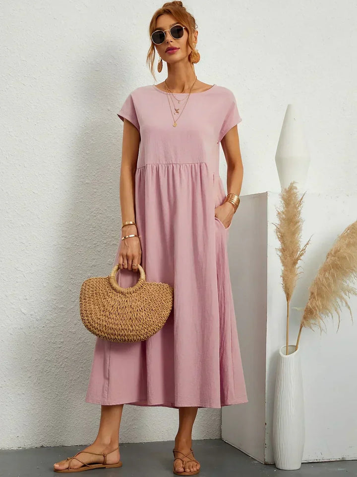 Heike | Flowing Midi Dress With Timeless Elegance