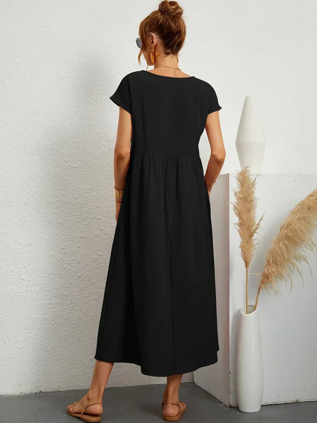 Heike | Flowing Midi Dress With Timeless Elegance