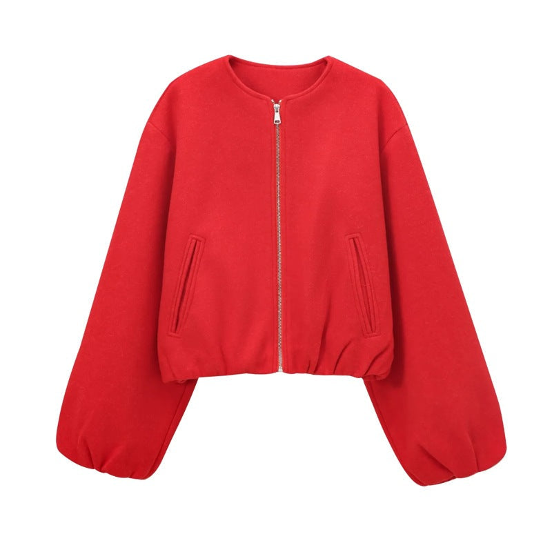 ARMINDA™ – Casual Balloon Sleeve Jacket