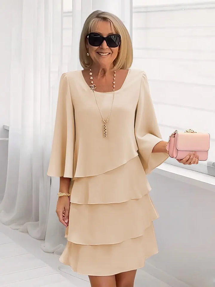 Elise | Elegant Flowing Dress With Ruffles