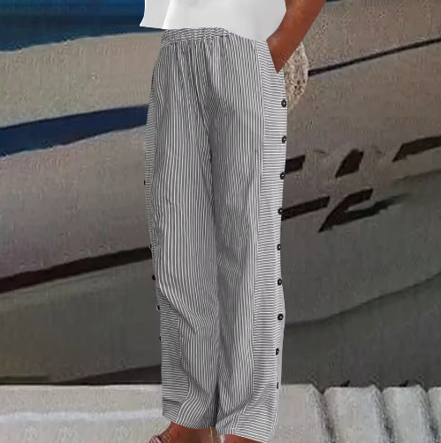 Claire™ | Relaxed Striped Casual Pants